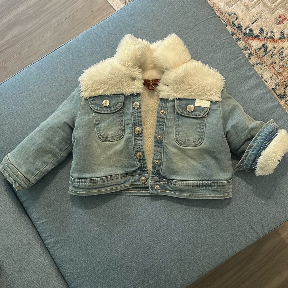 7 For All Mankind Baby Denim/Sherpa Jacket.